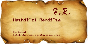 Hatházi Renáta névjegykártya